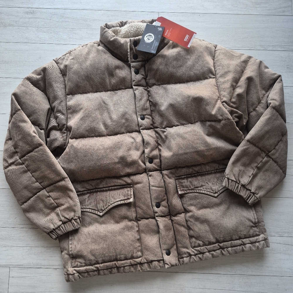 LEVI STRAUSS & CO. NEW Western Super Puffer Quilted Denim Jacket